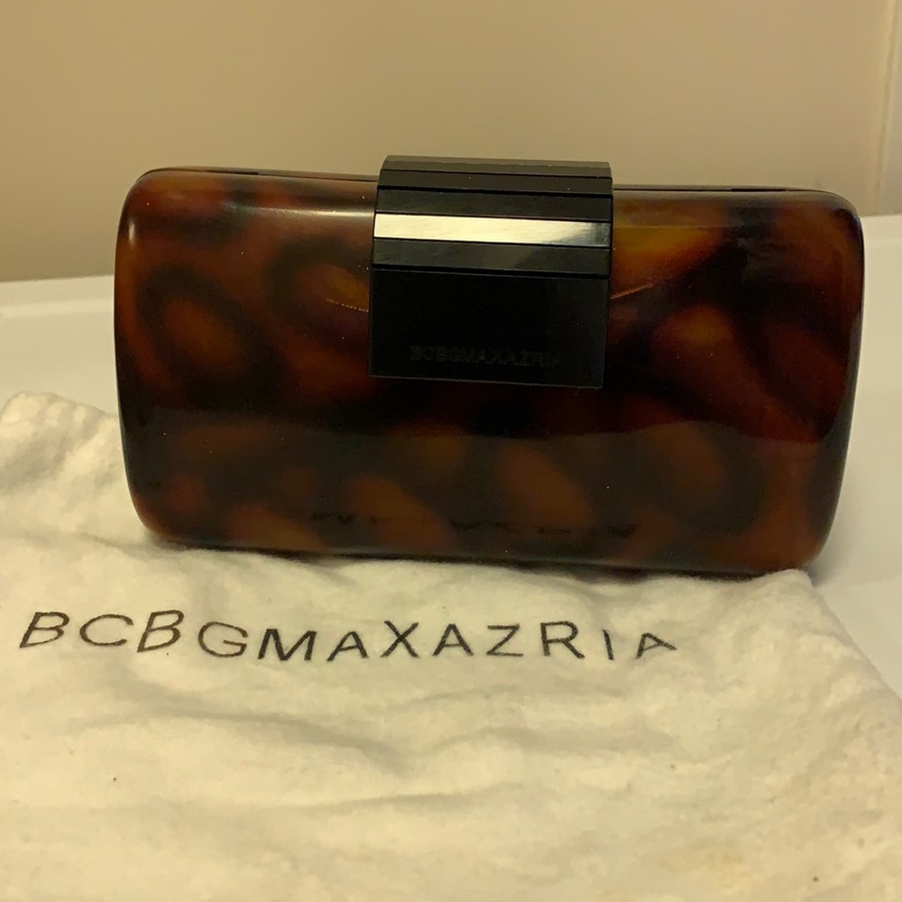 BCBGMAXAZRIA Tortoise Hard Shell Clutch